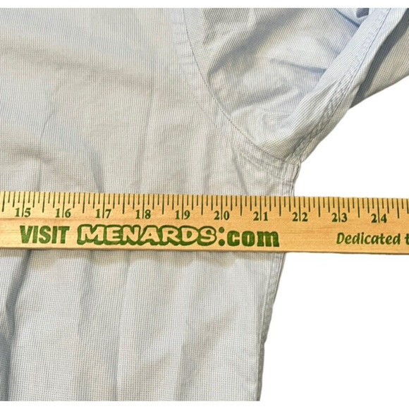 Ted Baker Endurance Shirt 16 32/33 Mens Blue No Tuck Flip Cuff Button Up - Picture 7 of 7